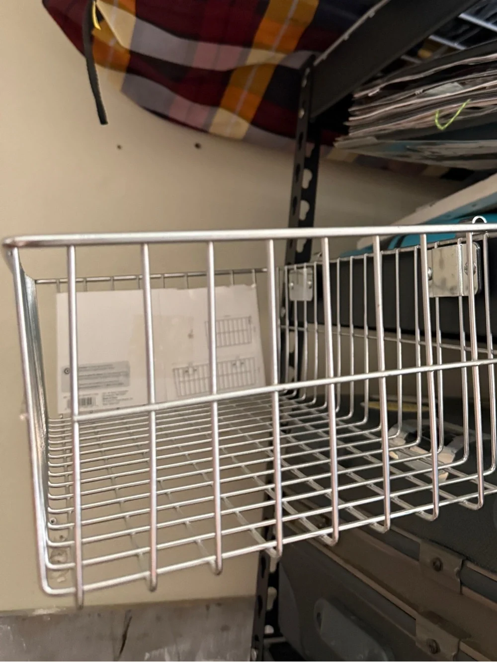 New Set of two target storage rack Metal Wire Hanging Storage Baskets Silver